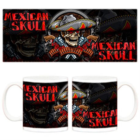 Taza Calavera mexicana cowboy