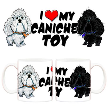 Taza I love my Caniche Toy perro