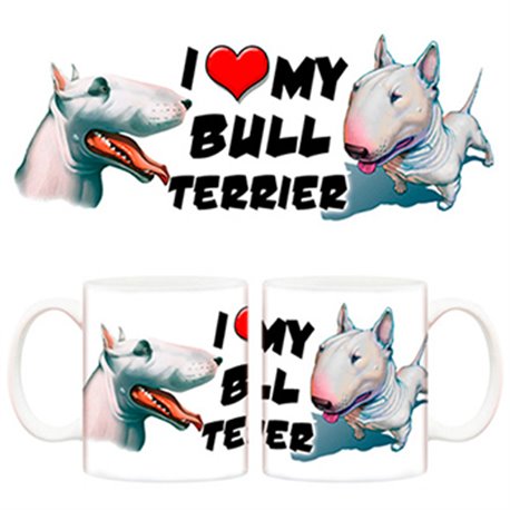 Taza I love my Bull Terrier perro
