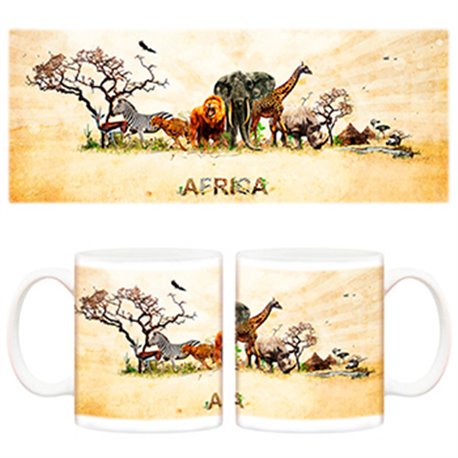 Taza África animales salvajes