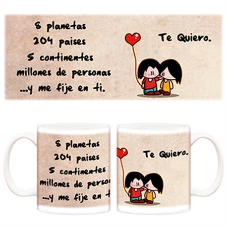 Taza Feliz San Valentín Amor