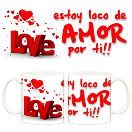 Taza Locura de amor enamorados