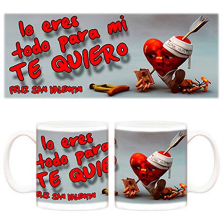Taza Feliz San Valentín enamorados