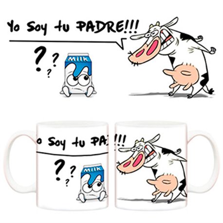 Taza Yo soy tu padre leche Vaca