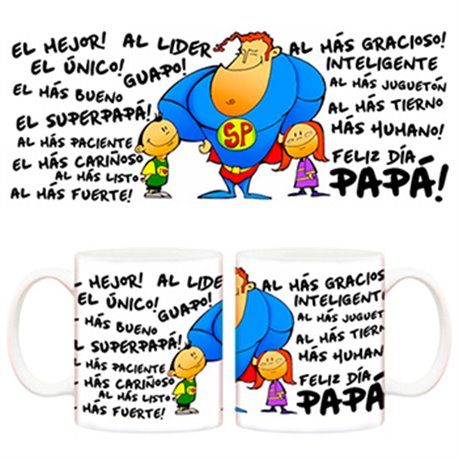 Taza El mejor padre super papá