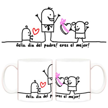Taza Feliz día del padre eres el mejor
