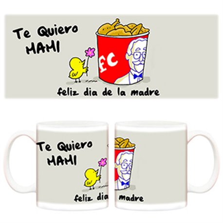 Taza te quiero mami pollo frito