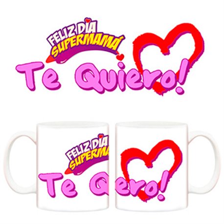 Taza feliz día supermamá