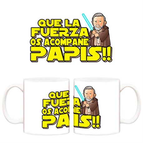 Taza Star Wars Que la Fuerza os acompañe Papis!!
