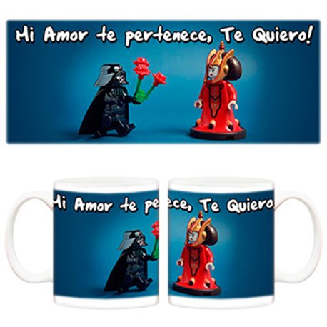 Taza Darth Vader y princesa Amidala Mi Amor te pertenece