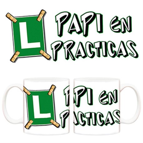 Taza Día del padre L Papi en practicas