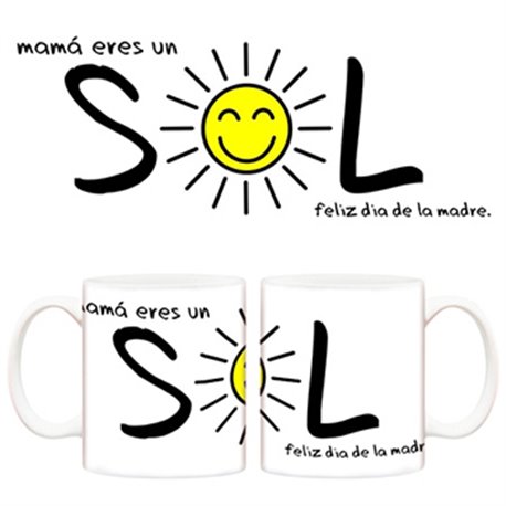 Taza Mamá eres un sol