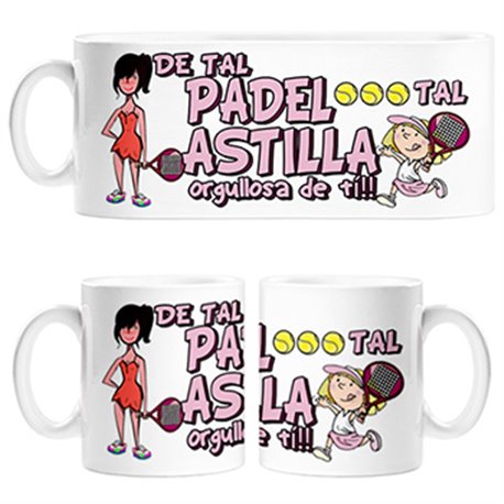 Taza madre y niña de tal padel tal astilla orgullosa de ti