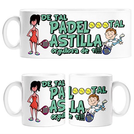Taza madre y niño de tal padel tal astilla orgullosa de ti