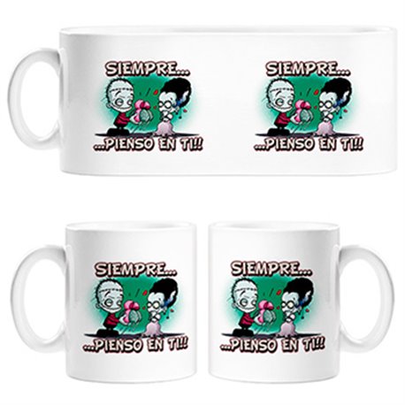Taza Siempre pienso en ti frase amor