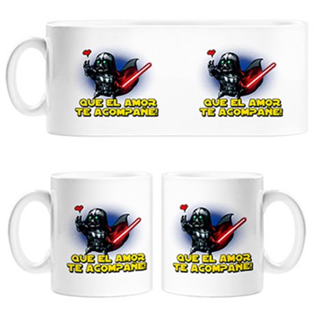 Taza Star Wars que el amor te acompañe