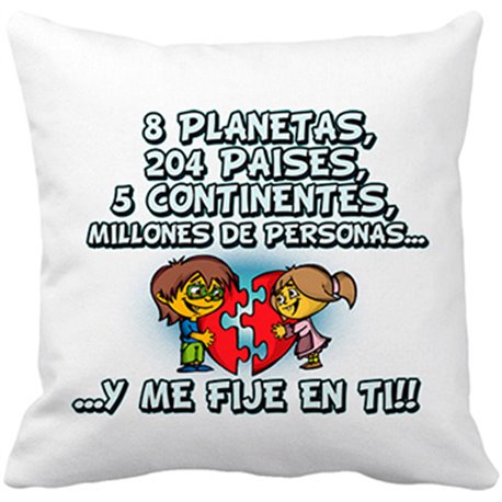 Cojín con relleno regalo frase de amor San Valentín