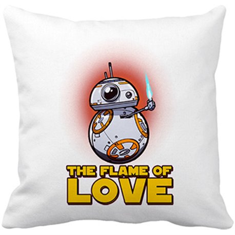 Cojín con relleno parodia BB8 The Flame Of Love