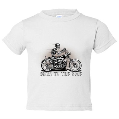 Camiseta bebé para moteros Biker To The Bone
