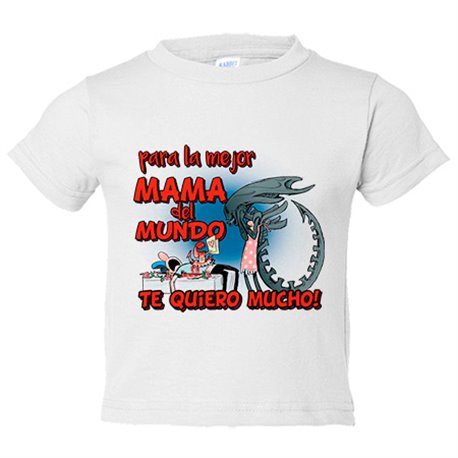 Camiseta bebé para la mejor mamá del Mundo te quiero mucho
