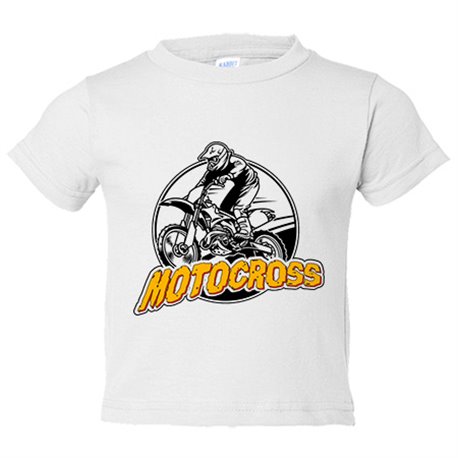 Camiseta bebé Motocross gas a tope en carrera