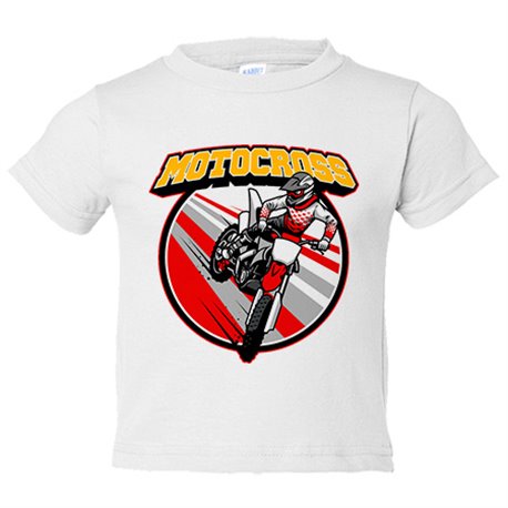 Camiseta bebé Motocross salto gas a tope