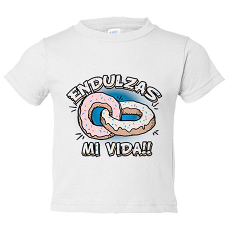 Camiseta bebé endulzas mi vida San Valentín