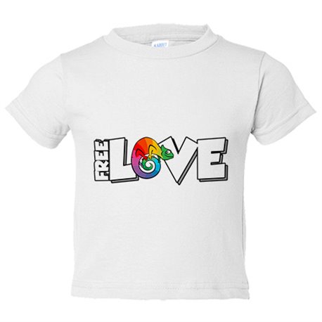 Camiseta bebé amor por los camaleones camaleón