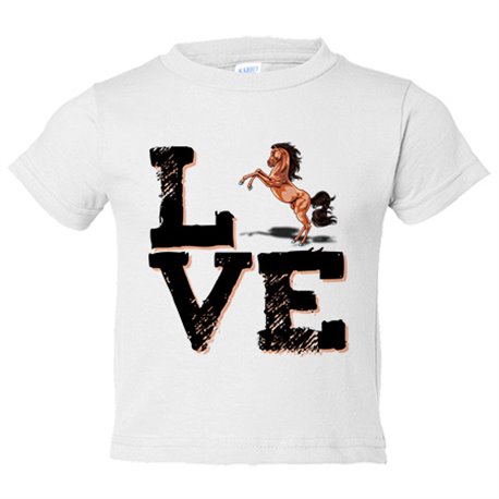 Camiseta bebé Love Horses amor por los caballos