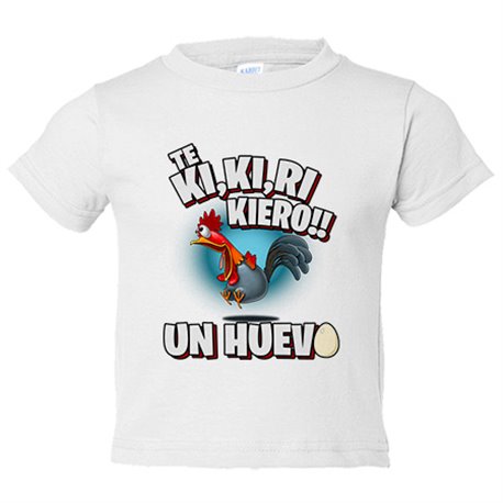 Camiseta bebé frase divertida te quiero un huevo