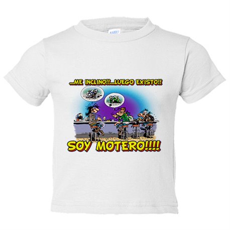 Camiseta bebé me inclino luego existo soy motero