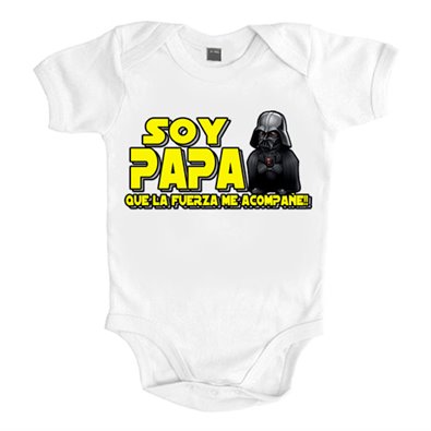 Body bebé parodia divertida para padre friki soy papá que la fuerza me acompañe