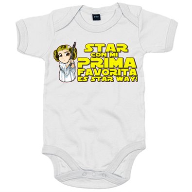 Body bebé parodia princesa de las galaxias estar con mi prima favorita es star way