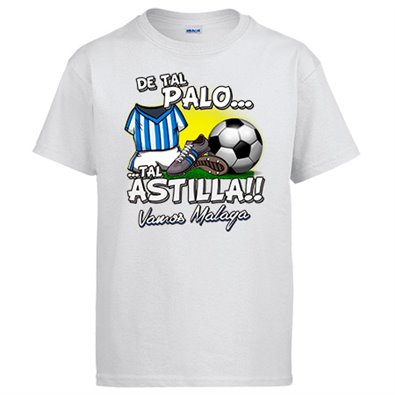 Camiseta de tal palo tal astilla de Málaga para aficionado al fútbol